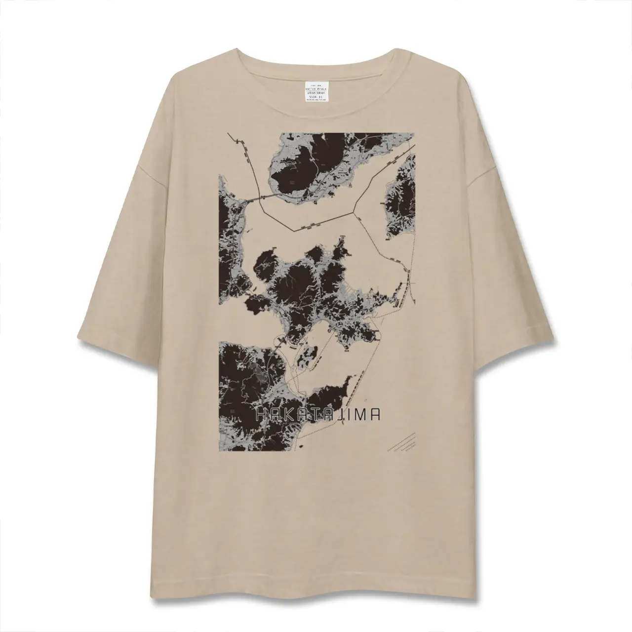 【伯方島(愛媛県)】地図柄ビッグシルエットTシャツ