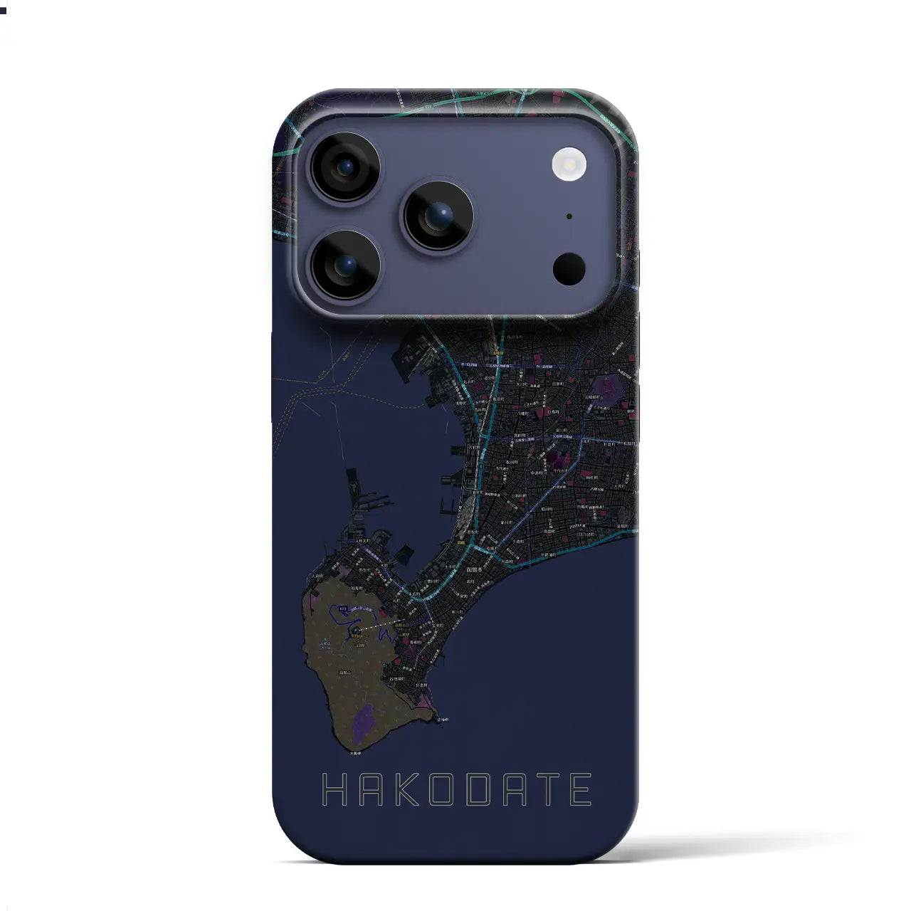 【函館2(北海道)】地図柄iPhoneケース(バックカバータイプ)