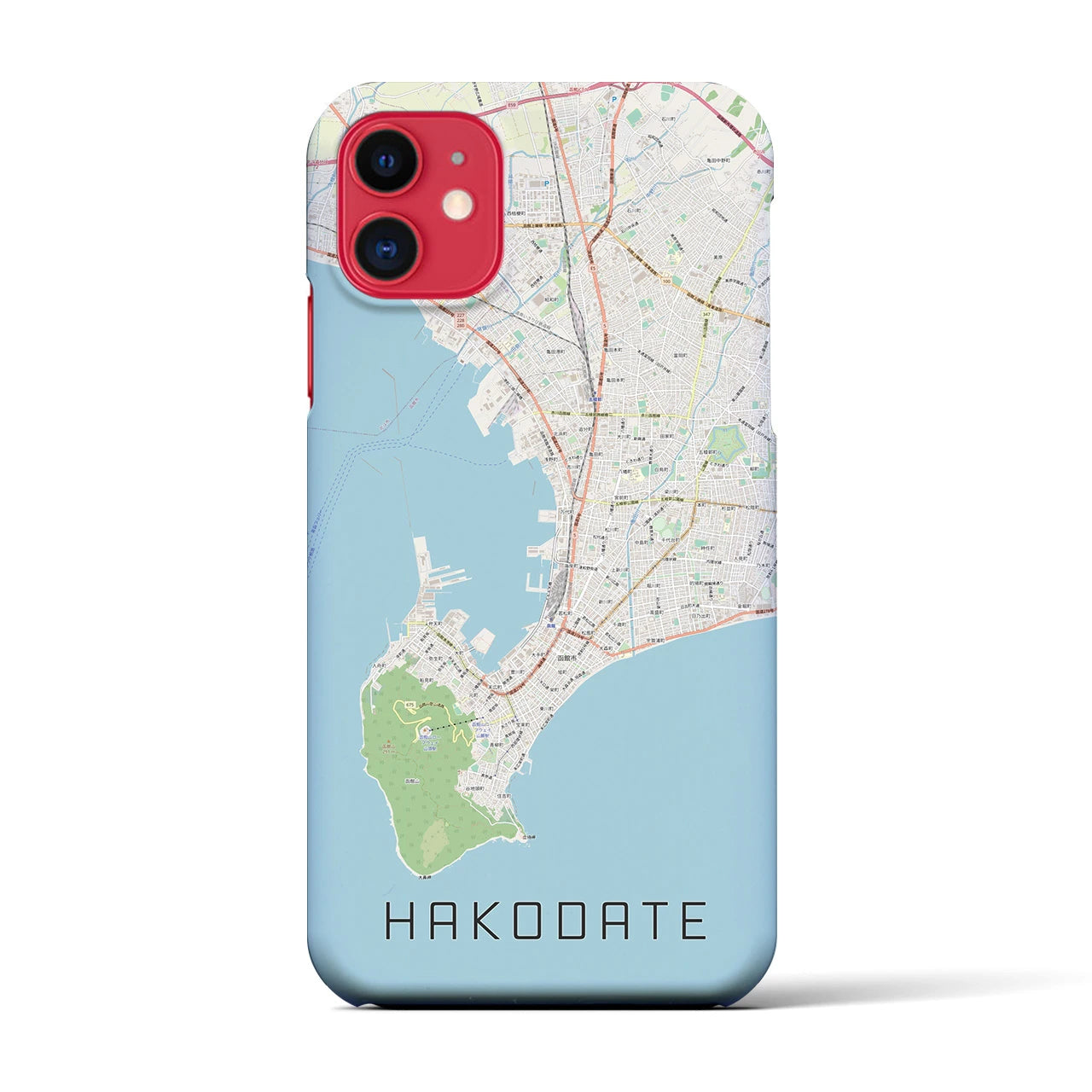 【函館2(北海道)】地図柄iPhoneケース(バックカバータイプ)