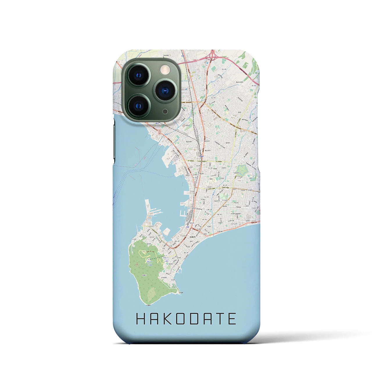 【函館2(北海道)】地図柄iPhoneケース(バックカバータイプ)