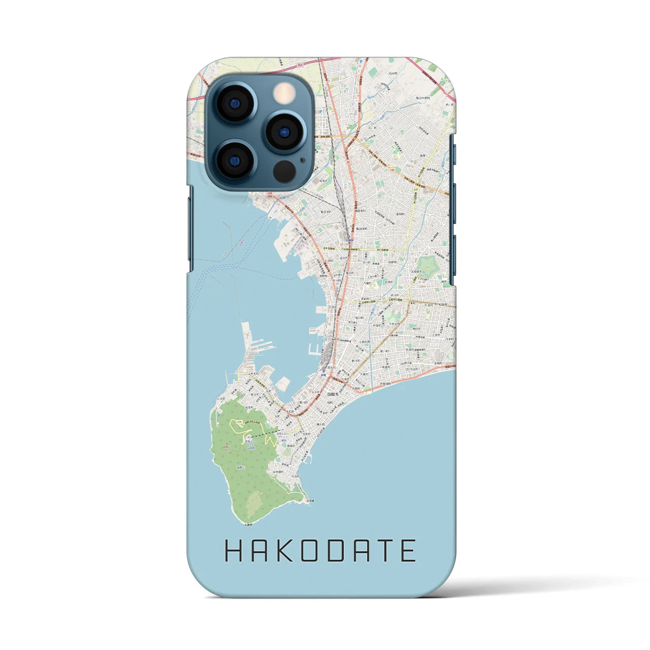 【函館2(北海道)】地図柄iPhoneケース(バックカバータイプ)