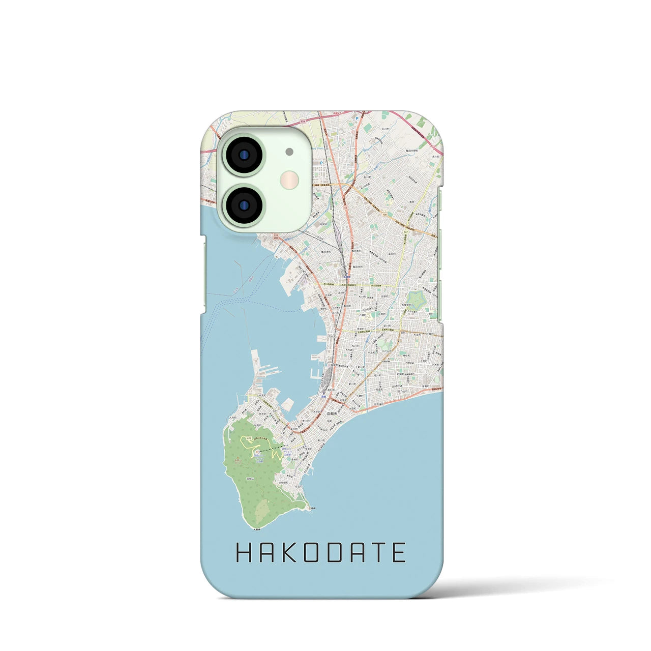 【函館2(北海道)】地図柄iPhoneケース(バックカバータイプ)