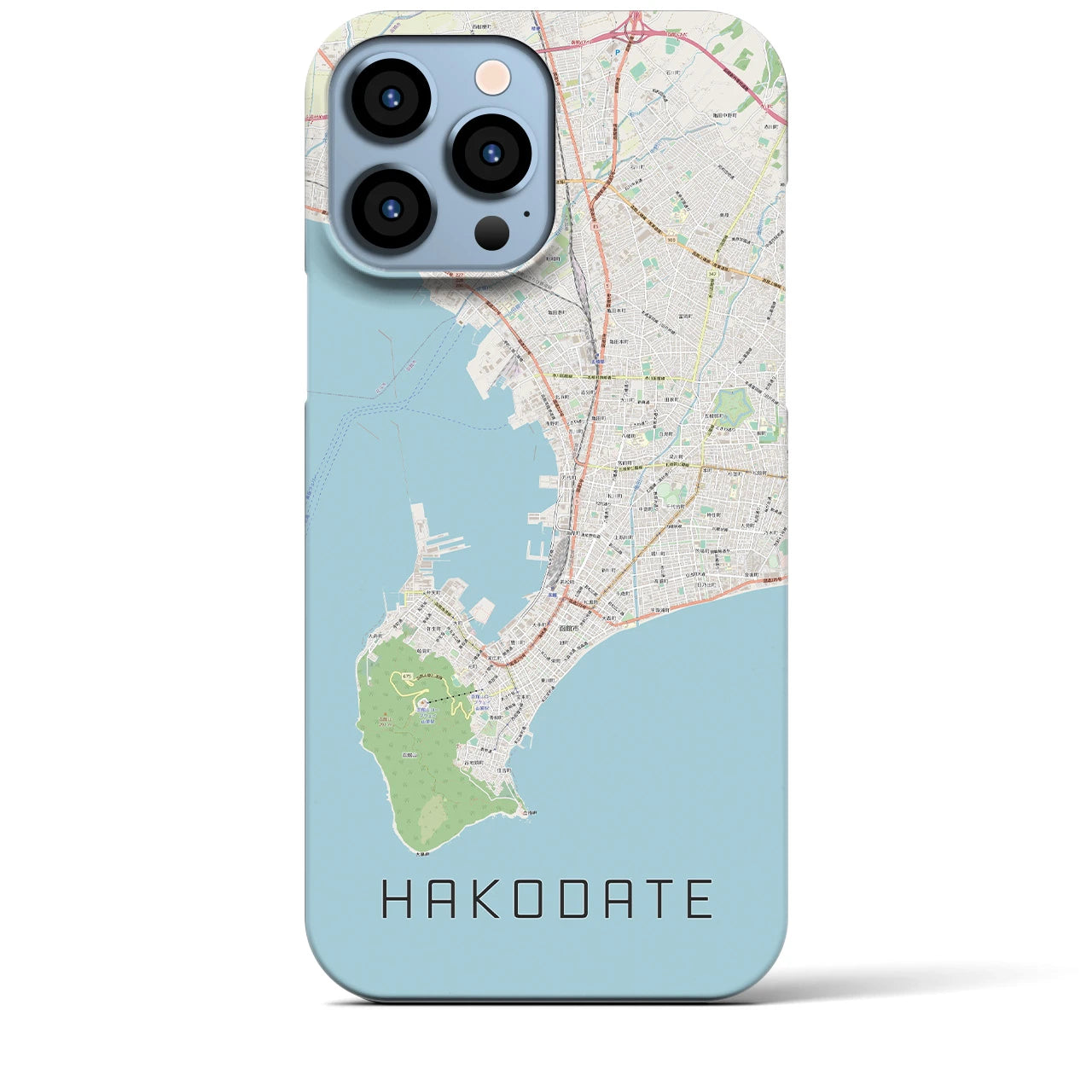 【函館2(北海道)】地図柄iPhoneケース(バックカバータイプ)