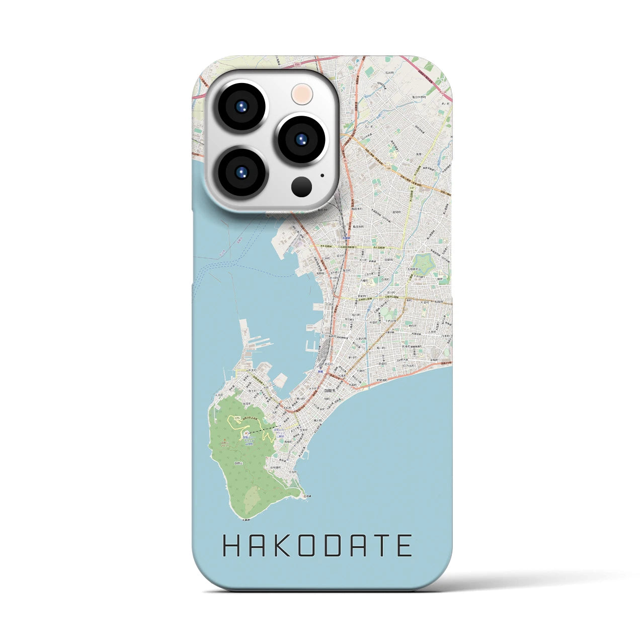 【函館2(北海道)】地図柄iPhoneケース(バックカバータイプ)