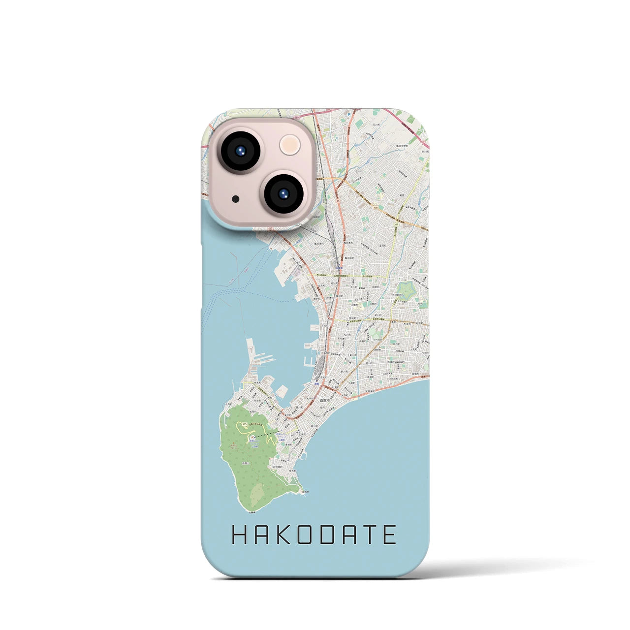 【函館2(北海道)】地図柄iPhoneケース(バックカバータイプ)