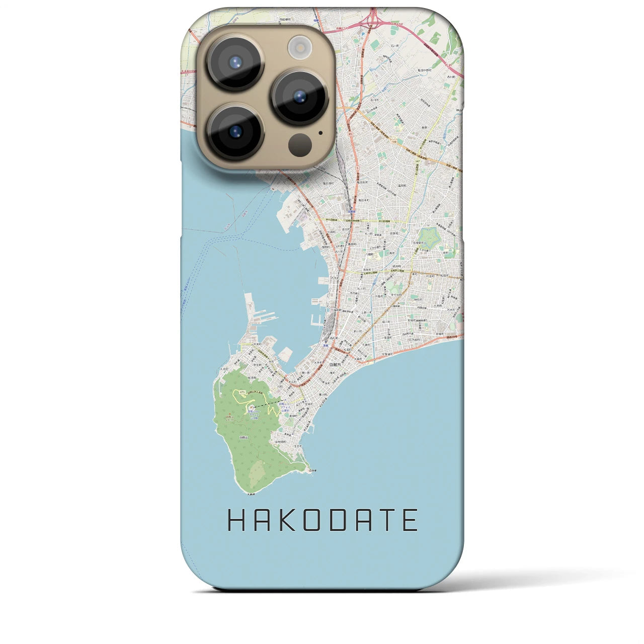 【函館2(北海道)】地図柄iPhoneケース(バックカバータイプ)