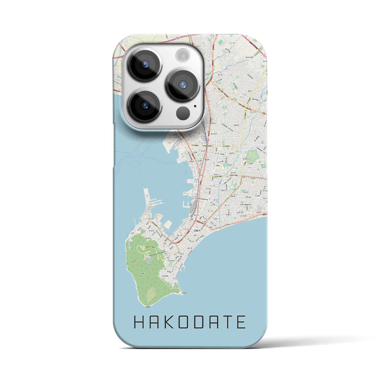 【函館2(北海道)】地図柄iPhoneケース(バックカバータイプ)