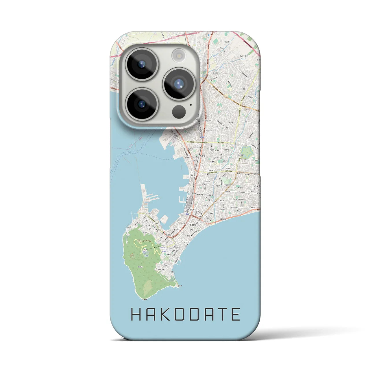 【函館2(北海道)】地図柄iPhoneケース(バックカバータイプ)