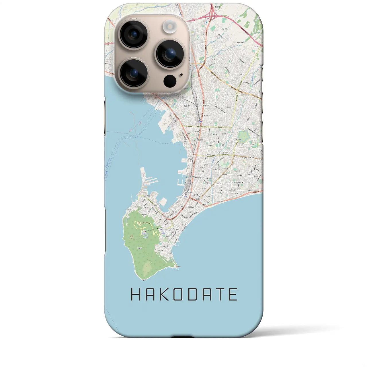 【函館2(北海道)】地図柄iPhoneケース(バックカバータイプ)