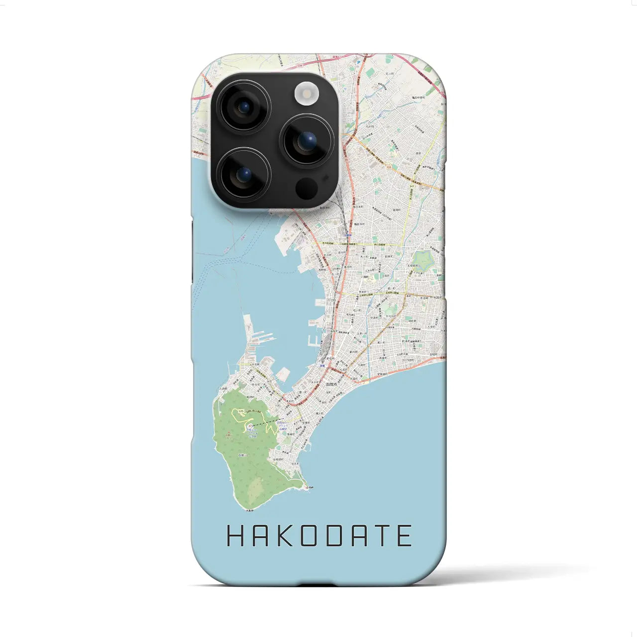 【函館2(北海道)】地図柄iPhoneケース(バックカバータイプ)