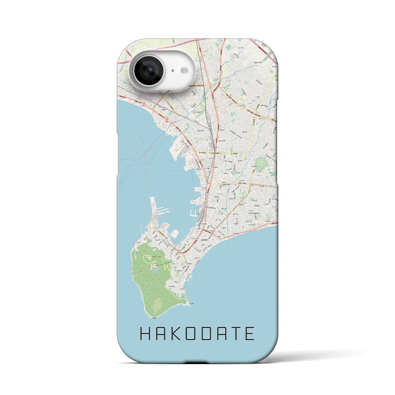 【函館2(北海道)】地図柄iPhoneケース(バックカバータイプ)