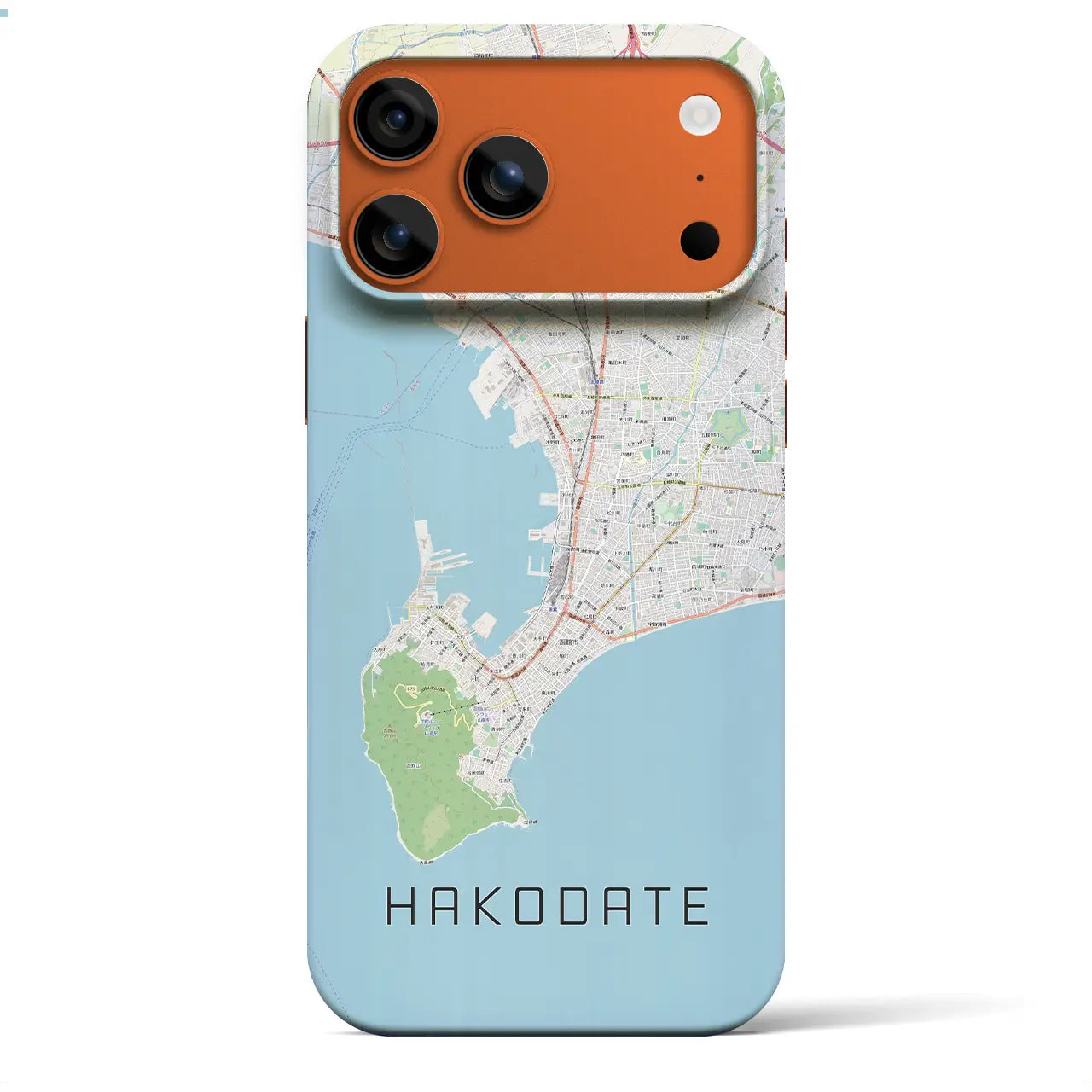 【函館2(北海道)】地図柄iPhoneケース(バックカバータイプ)