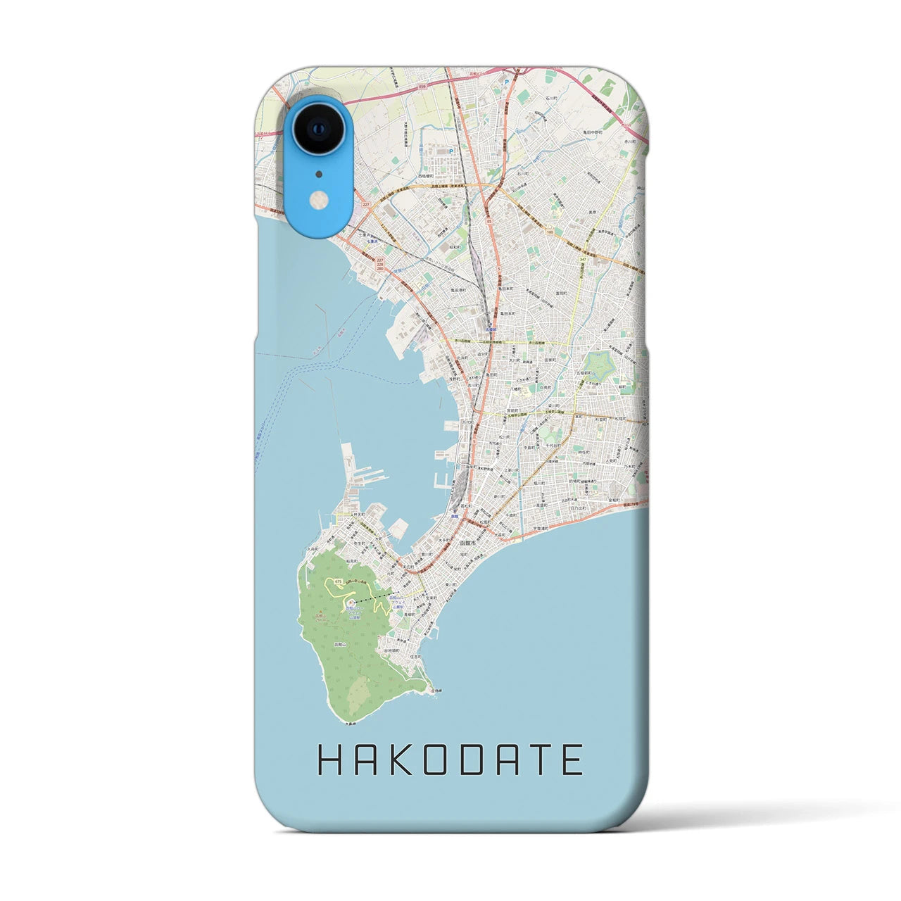 【函館2(北海道)】地図柄iPhoneケース(バックカバータイプ)