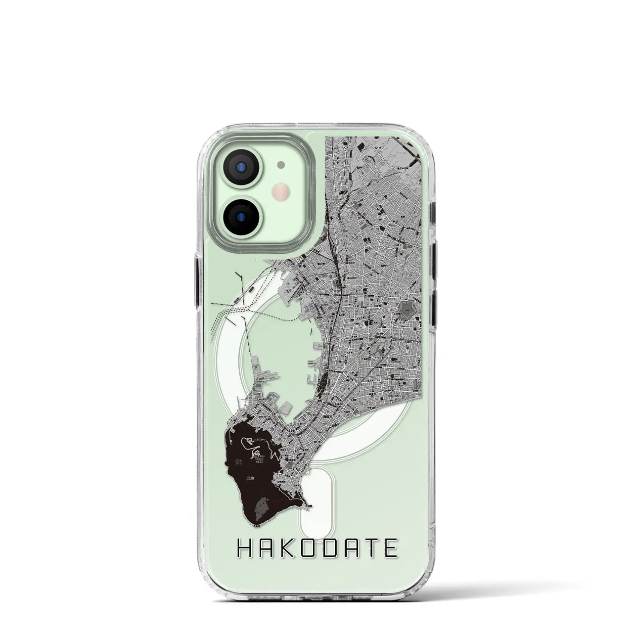 【函館2(北海道)】地図柄iPhoneケース(MagSafeタイプ)