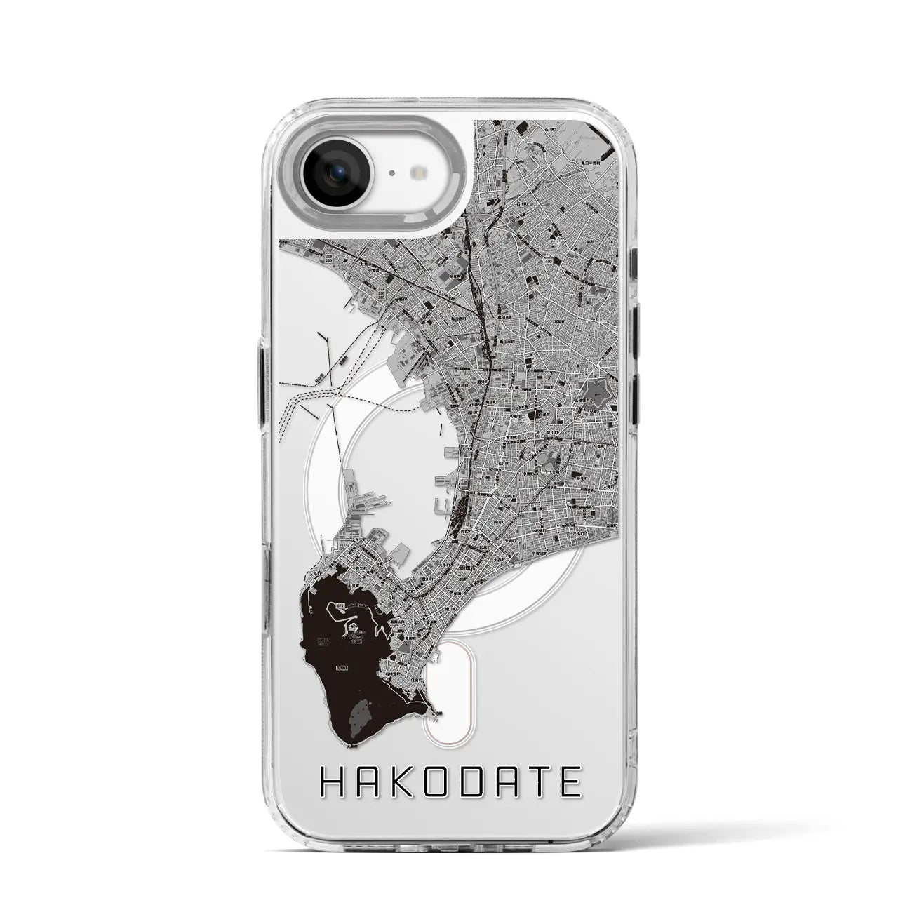 【函館2(北海道)】地図柄iPhoneケース(MagSafeタイプ)