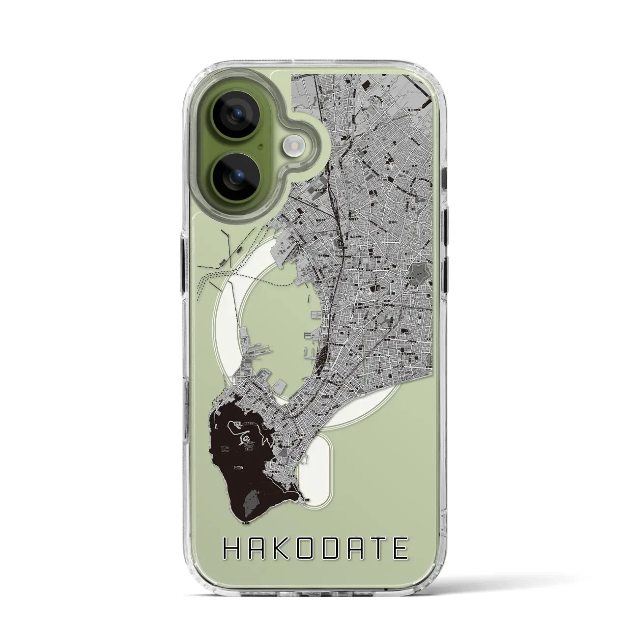 【函館2(北海道)】地図柄iPhoneケース(MagSafeタイプ)