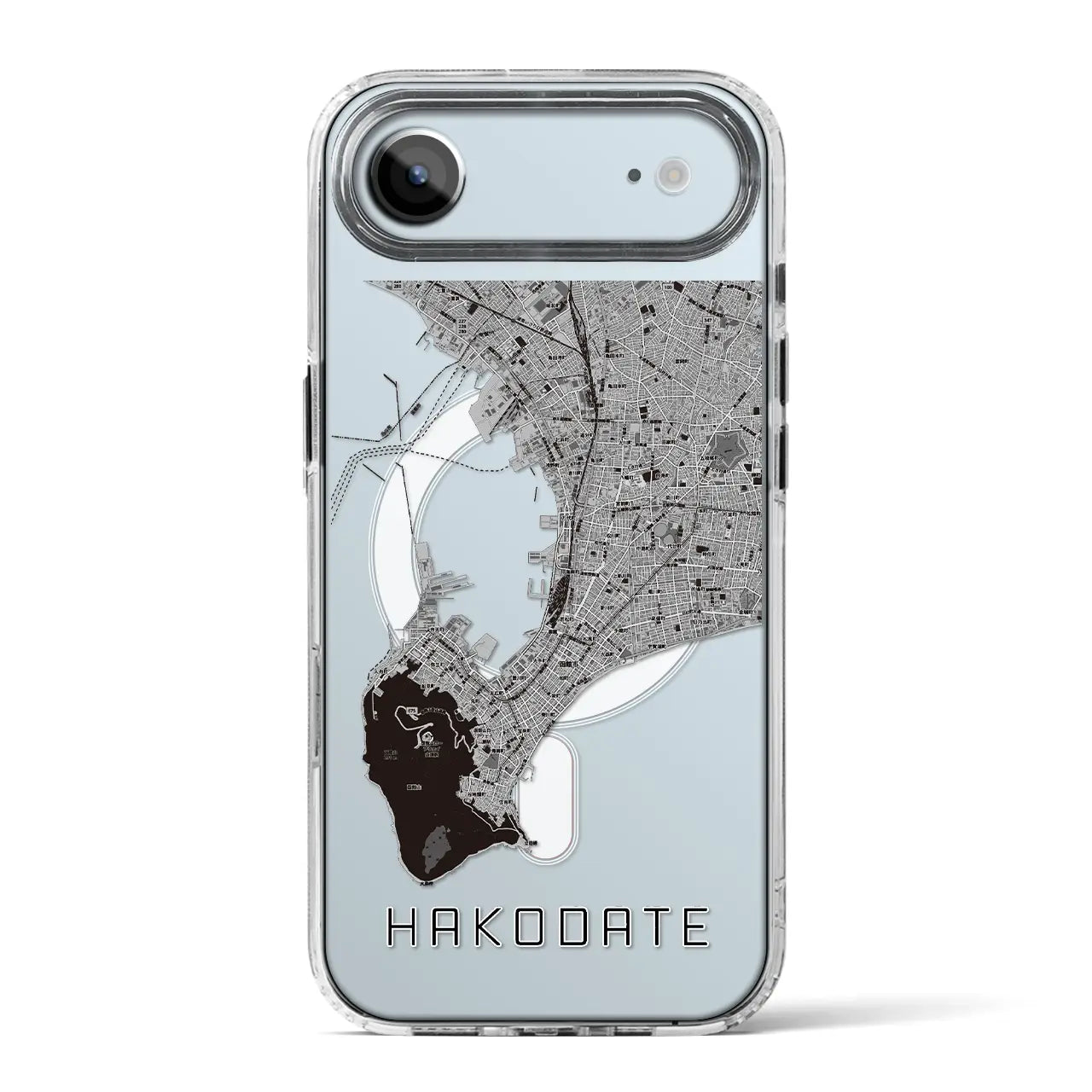 【函館2(北海道)】地図柄iPhoneケース(MagSafeタイプ)