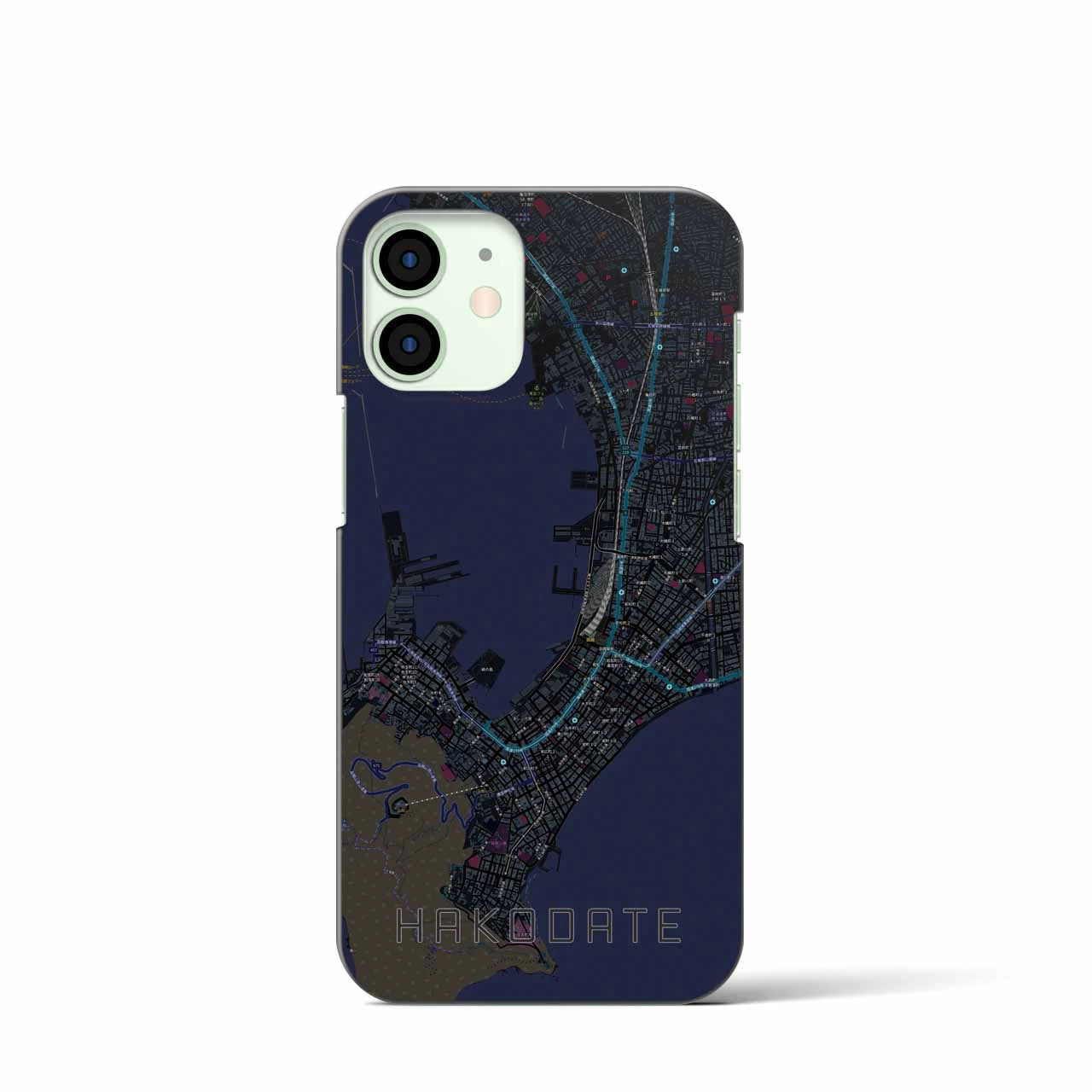 【函館(北海道)】地図柄iPhoneケース(バックカバータイプ)