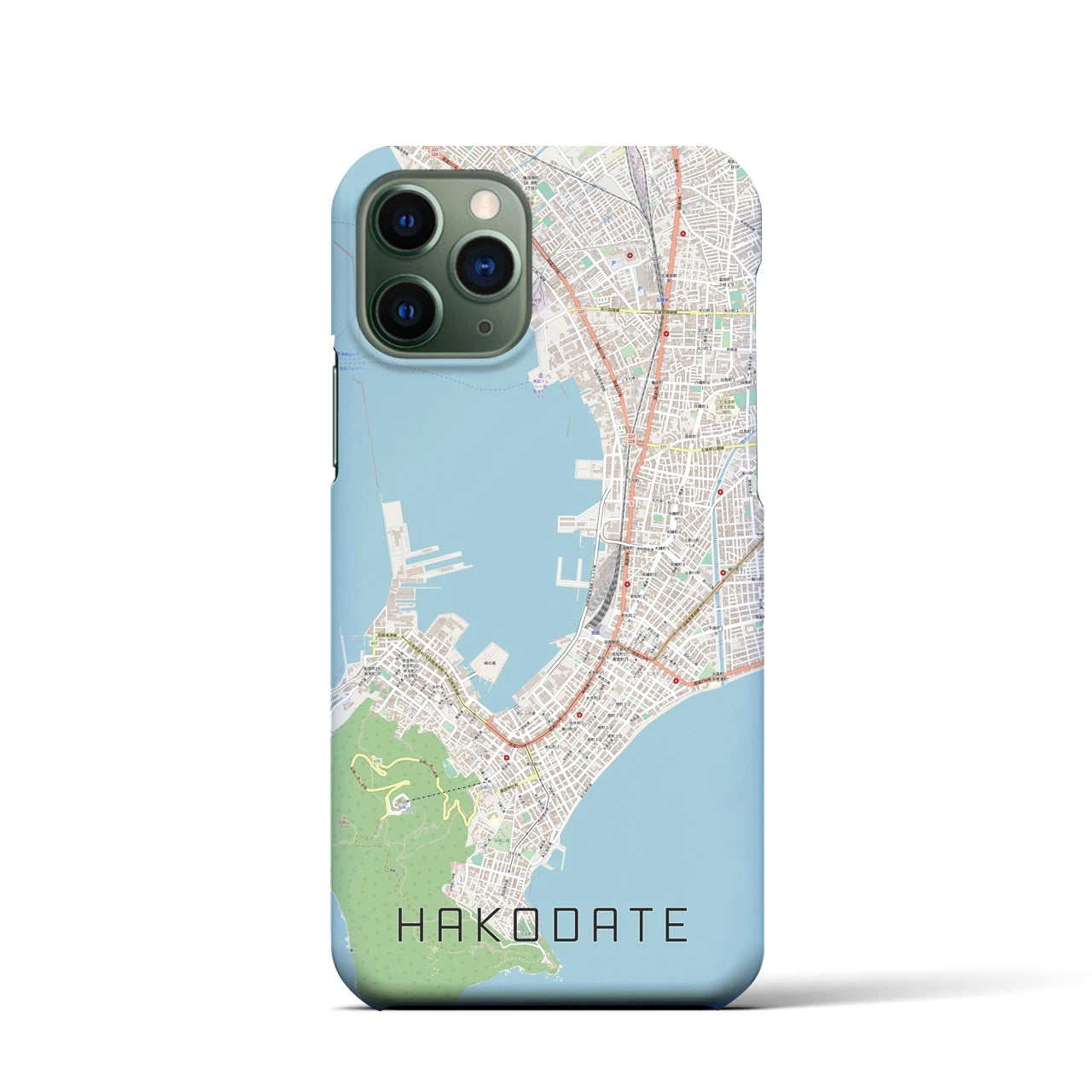 【函館(北海道)】地図柄iPhoneケース(バックカバータイプ)