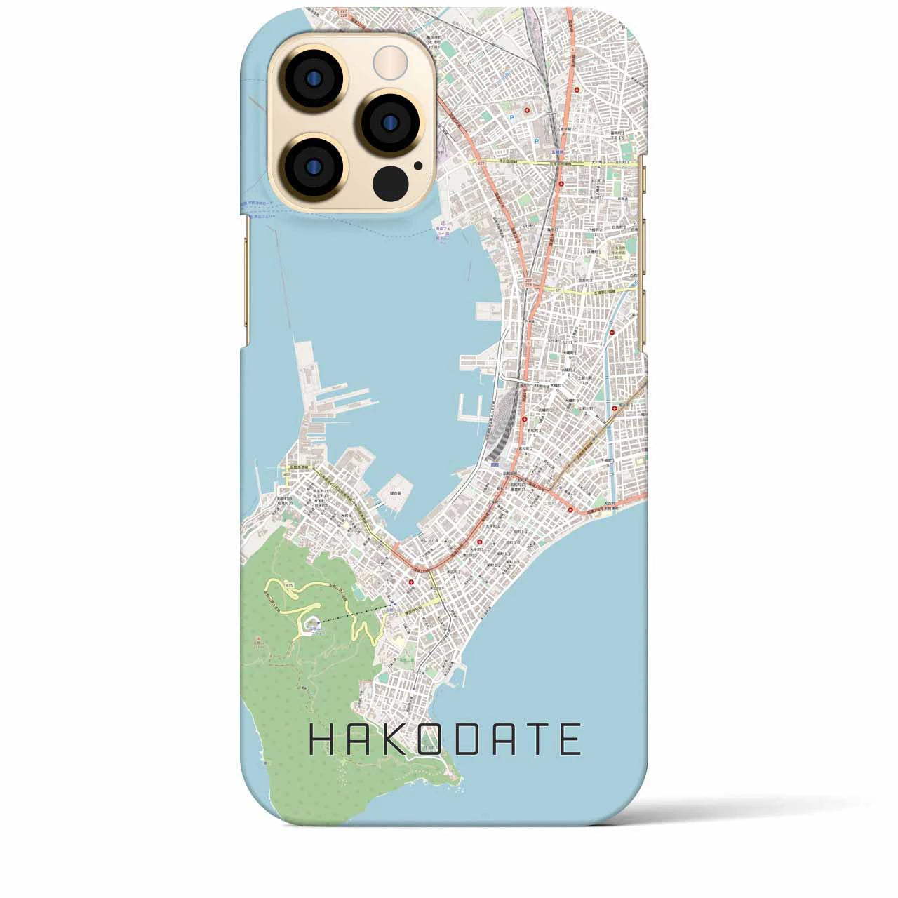 【函館(北海道)】地図柄iPhoneケース(バックカバータイプ)