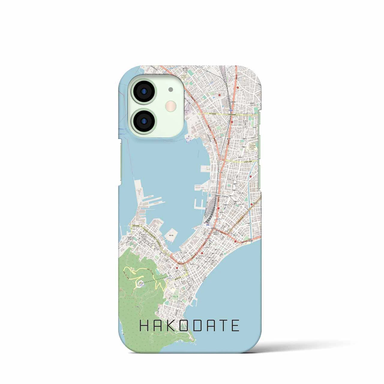 【函館(北海道)】地図柄iPhoneケース(バックカバータイプ)