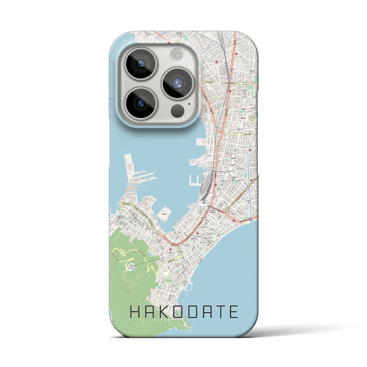 【函館(北海道)】地図柄iPhoneケース(バックカバータイプ)