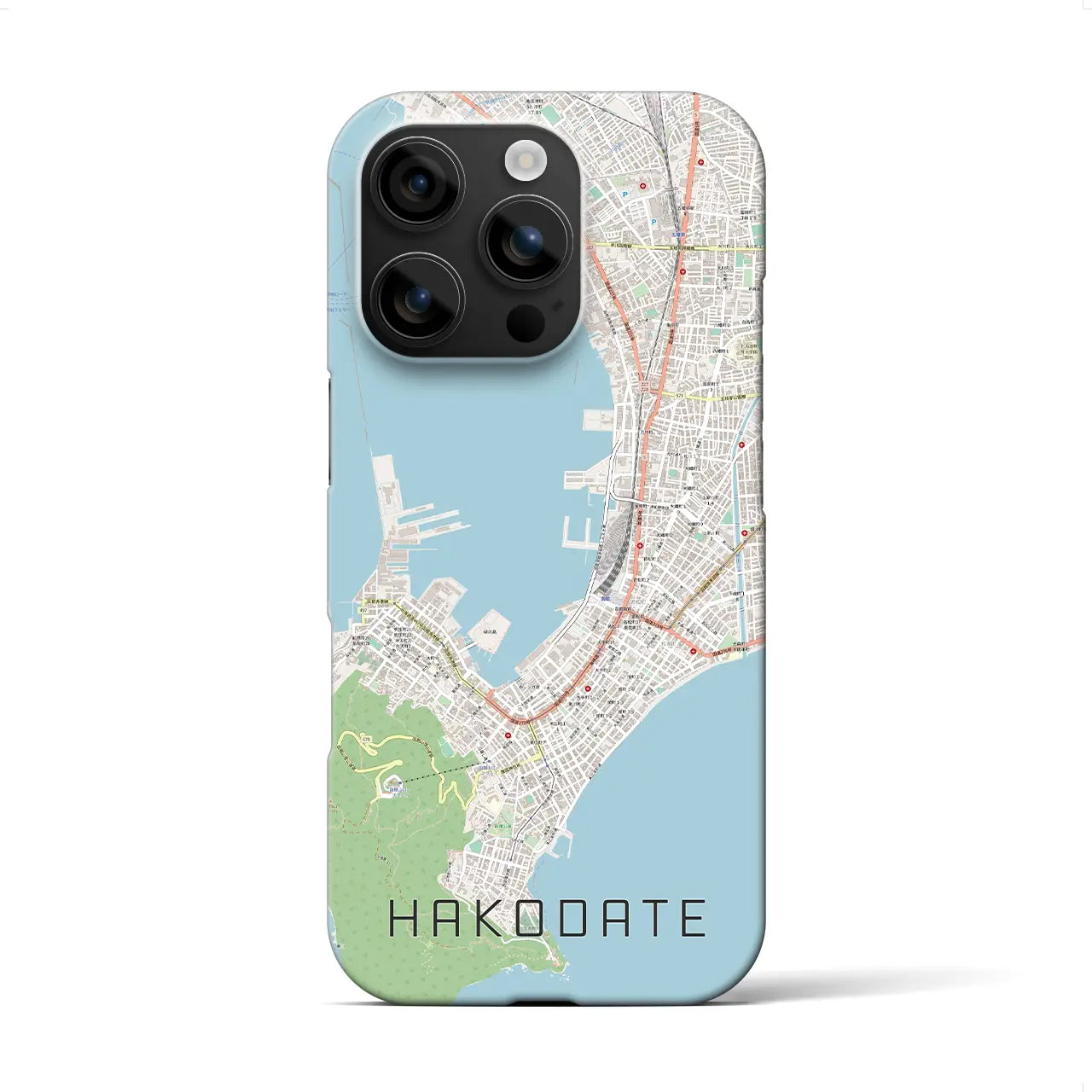 【函館(北海道)】地図柄iPhoneケース(バックカバータイプ)