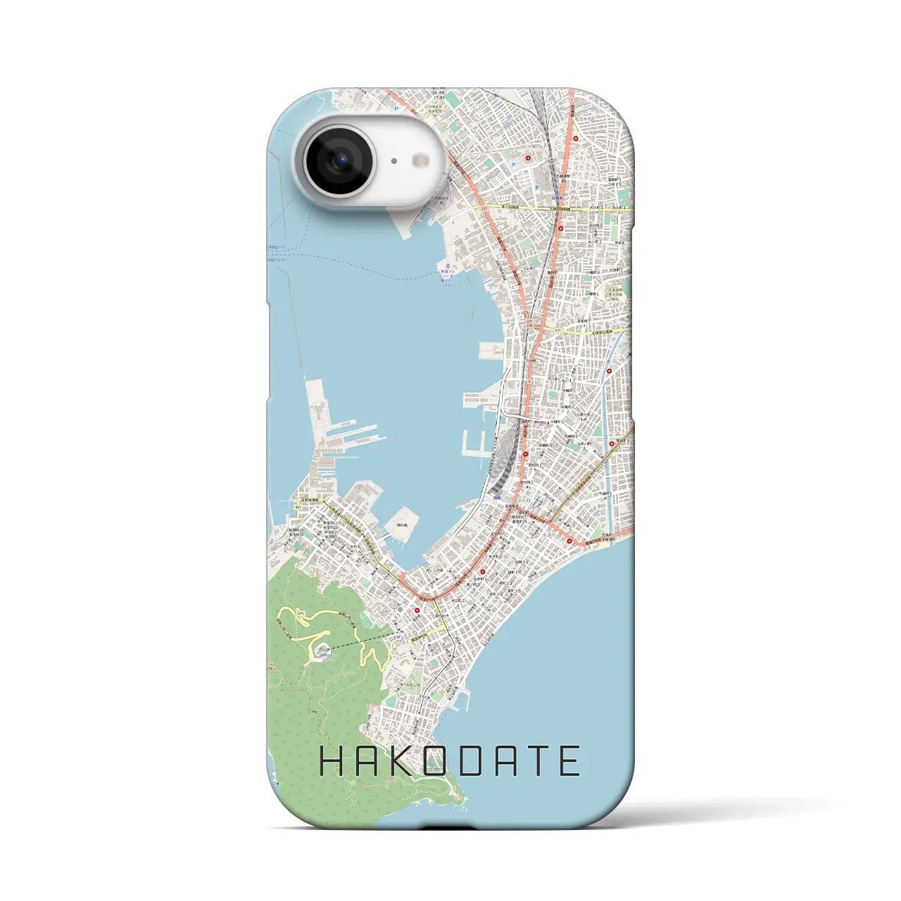 【函館(北海道)】地図柄iPhoneケース(バックカバータイプ)