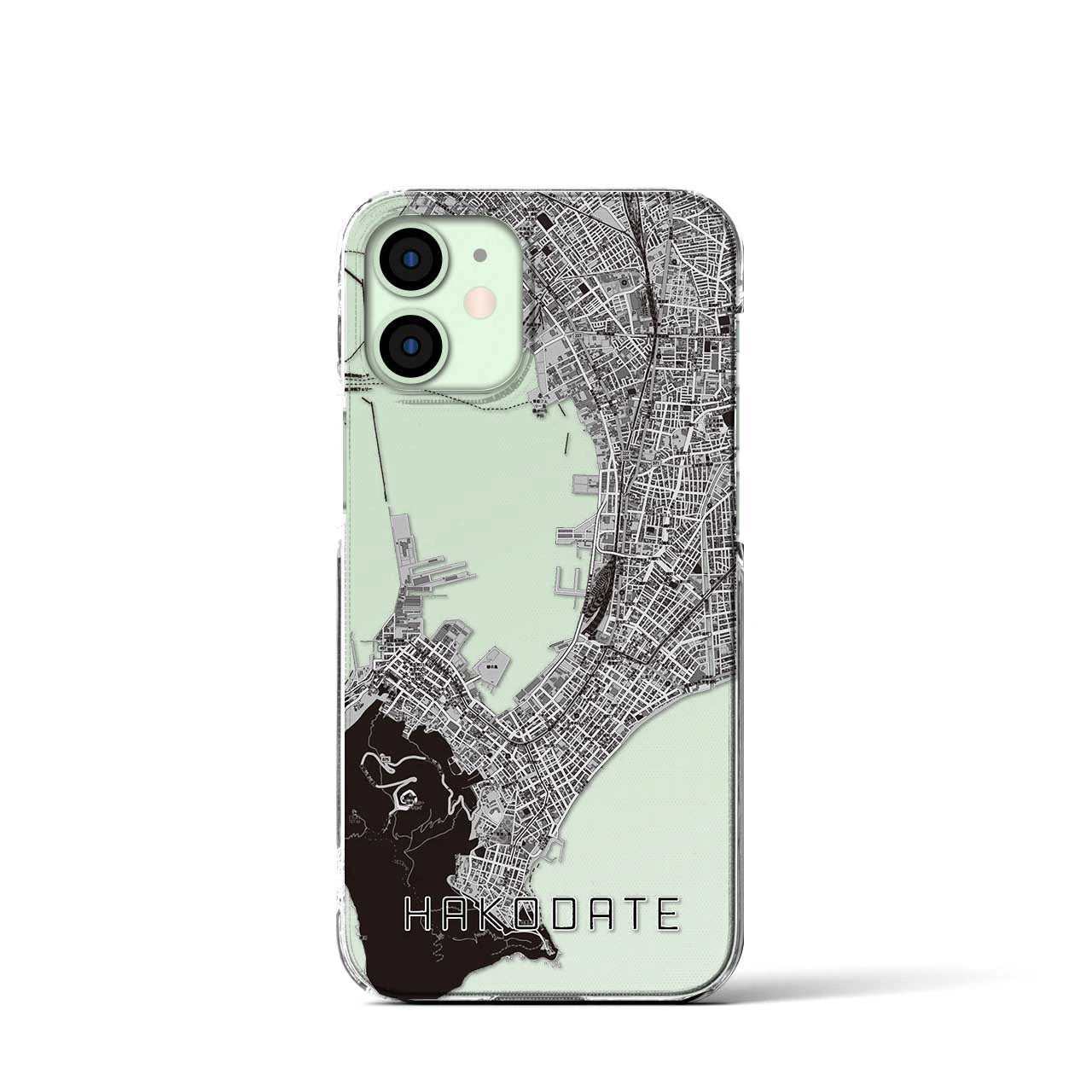 【函館(北海道)】地図柄iPhoneケース(クリアタイプ)