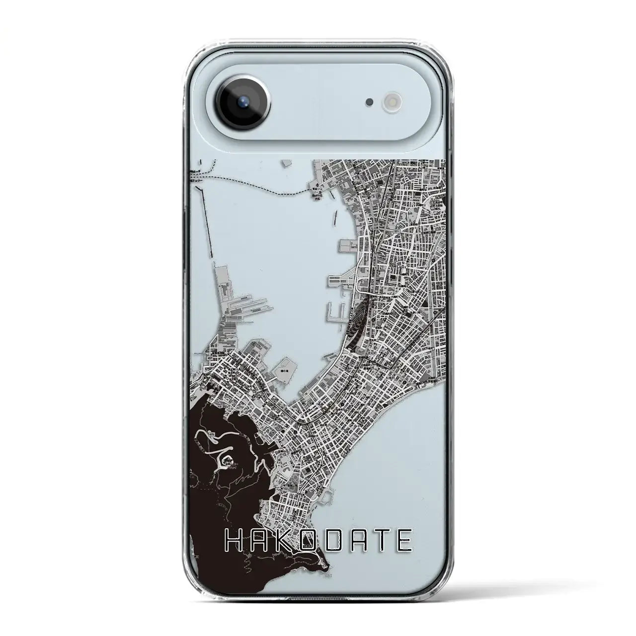 【函館(北海道)】地図柄iPhoneケース(クリアタイプ)