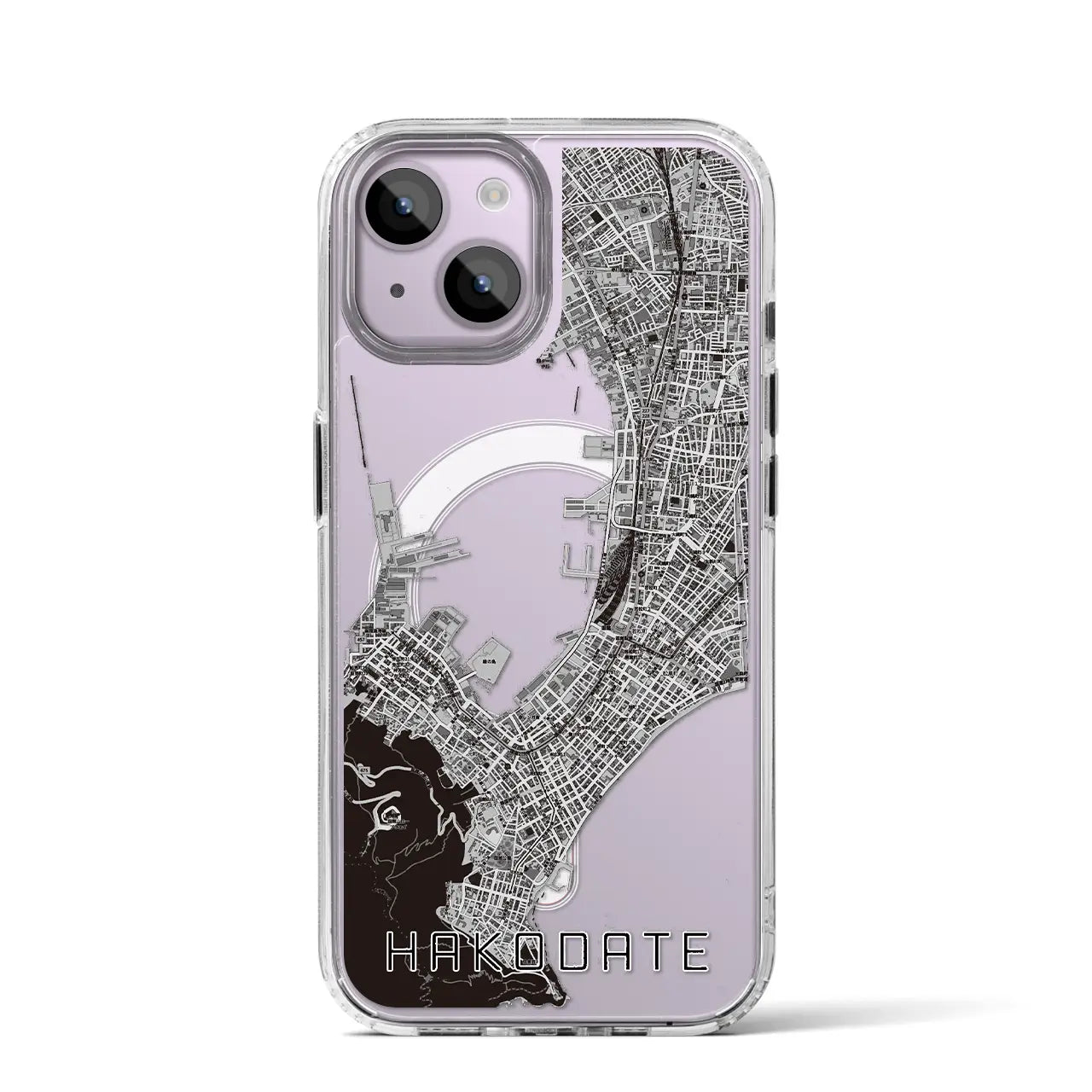 【函館(北海道)】地図柄iPhoneケース(MagSafeタイプ)