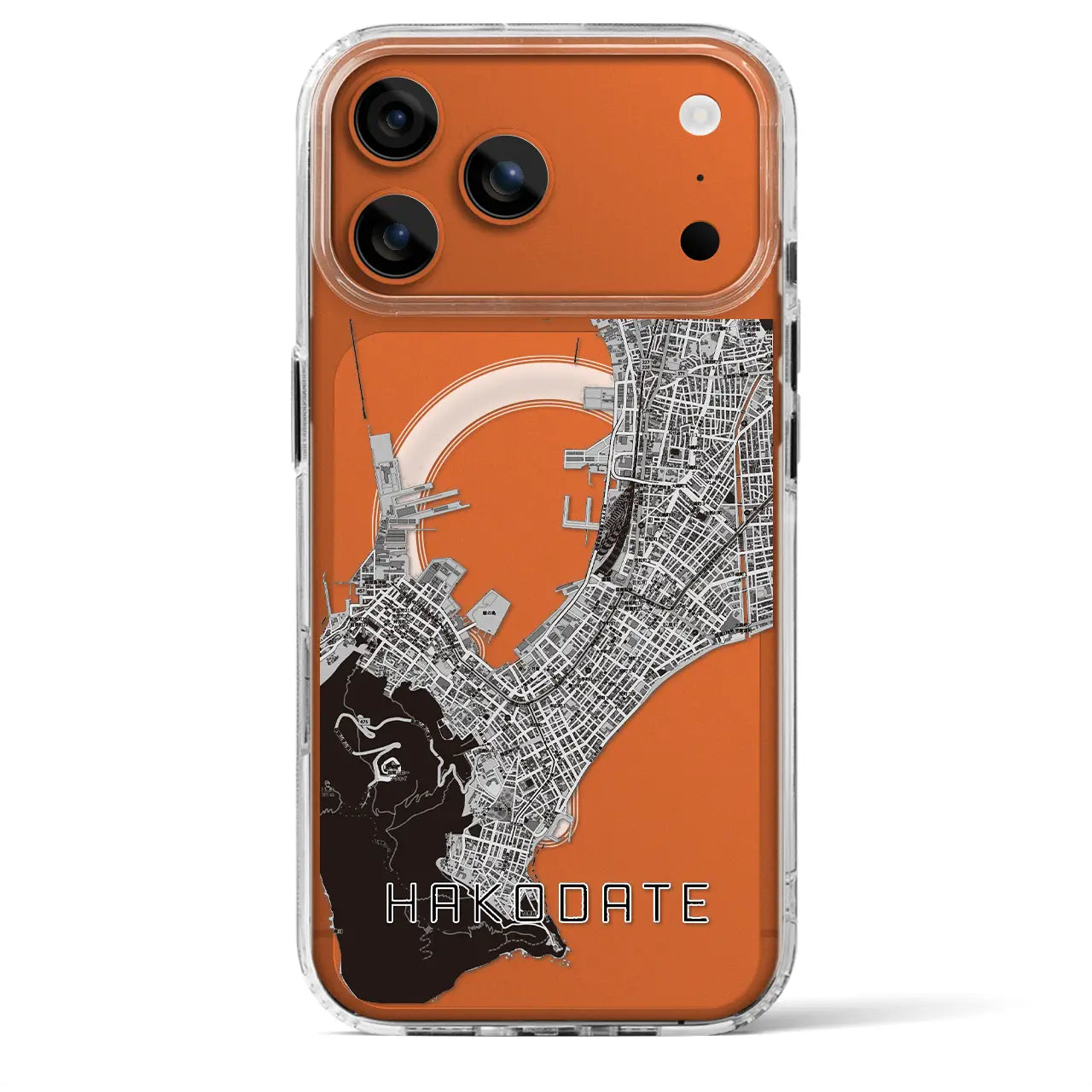 【函館(北海道)】地図柄iPhoneケース(MagSafeタイプ)