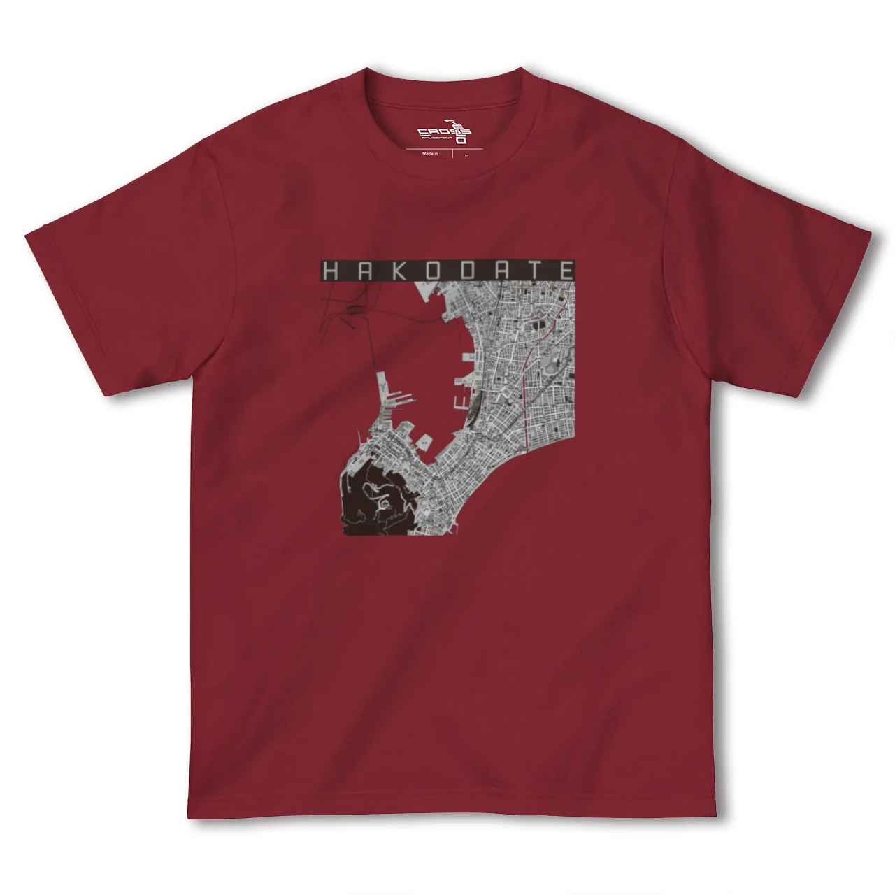 【函館(北海道)】地図柄ヘビーウェイトTシャツ