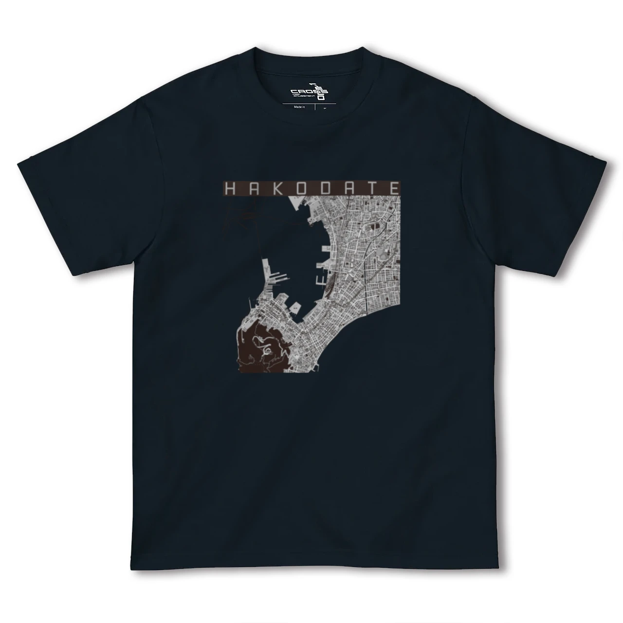 【函館(北海道)】地図柄ヘビーウェイトTシャツ