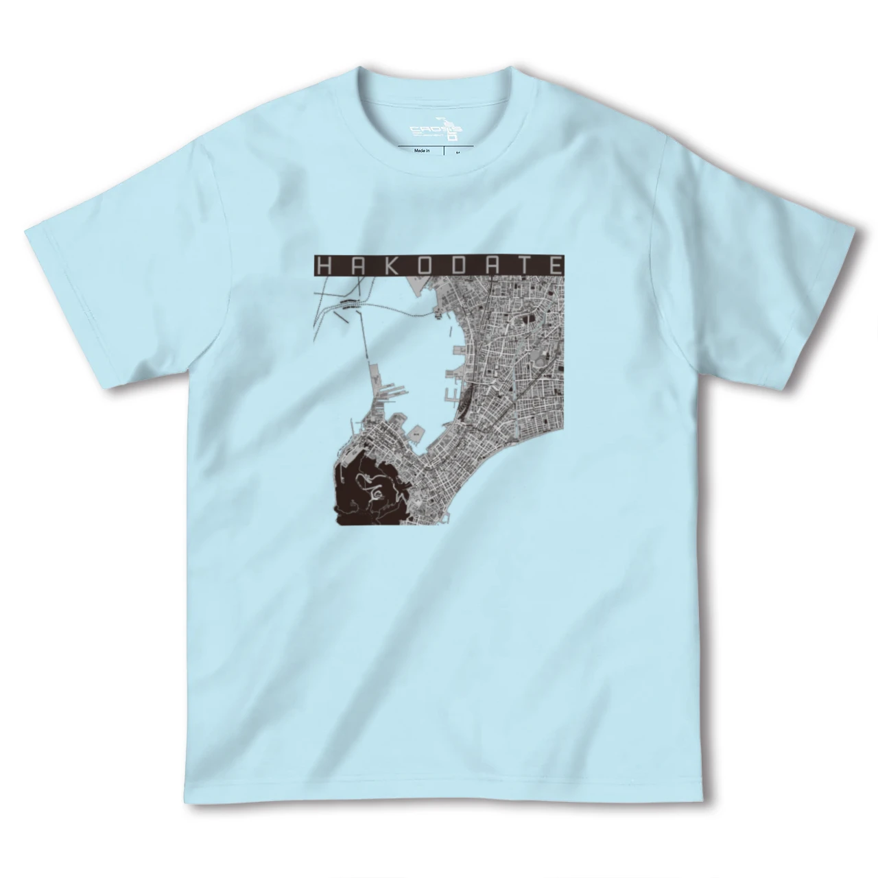 【函館(北海道)】地図柄ヘビーウェイトTシャツ