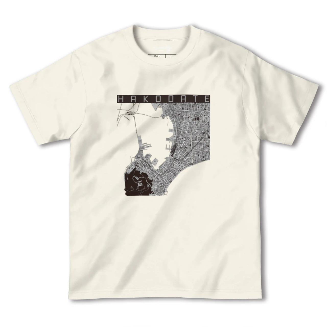 【函館(北海道)】地図柄ヘビーウェイトTシャツ