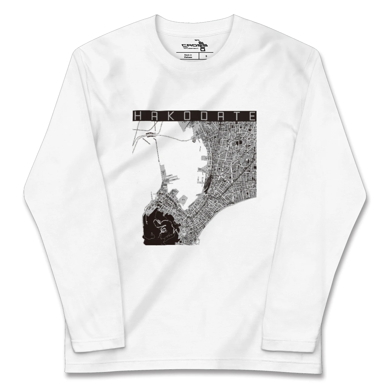 【函館(北海道)】地図柄ロングスリーブTシャツ