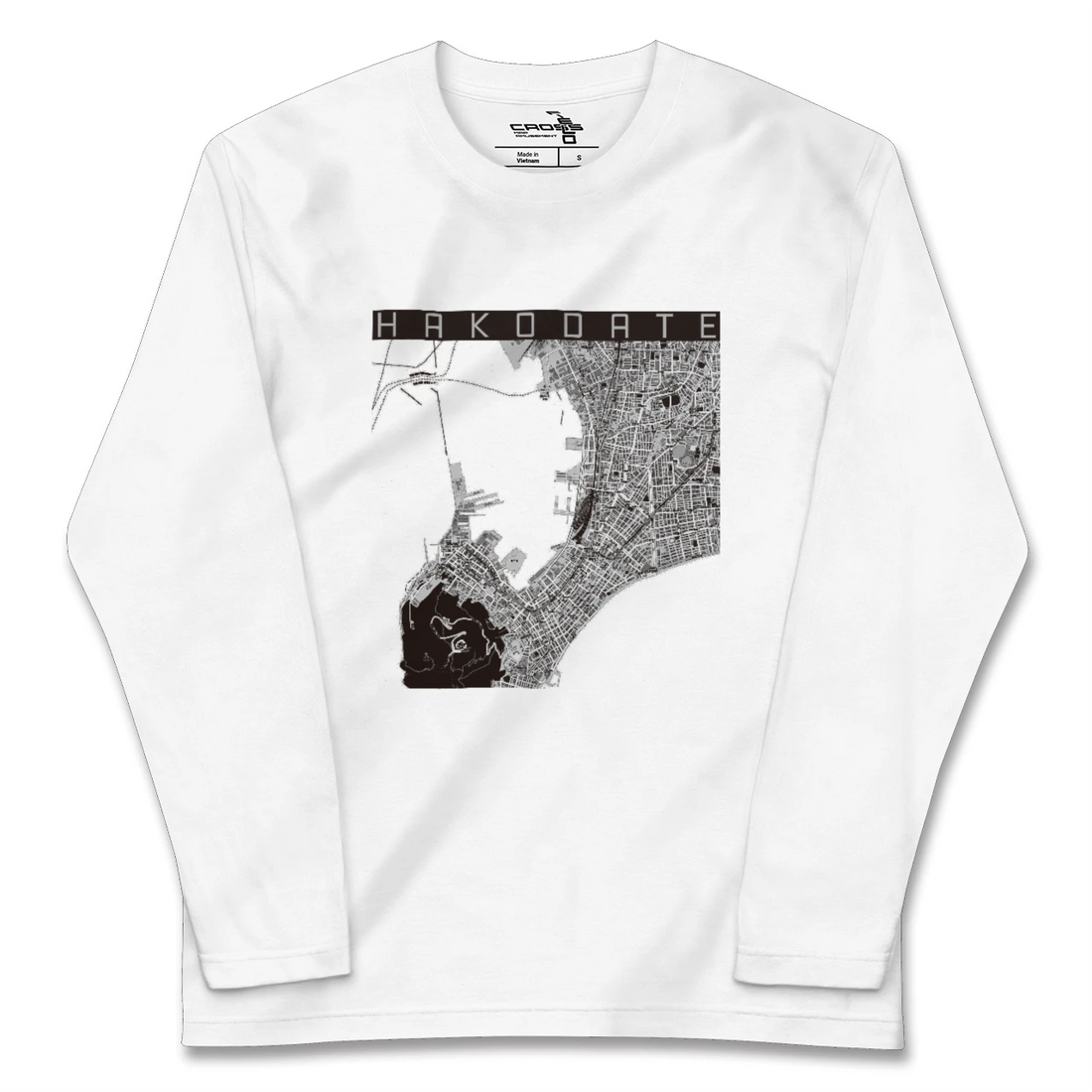 【函館(北海道)】地図柄ロングスリーブTシャツ