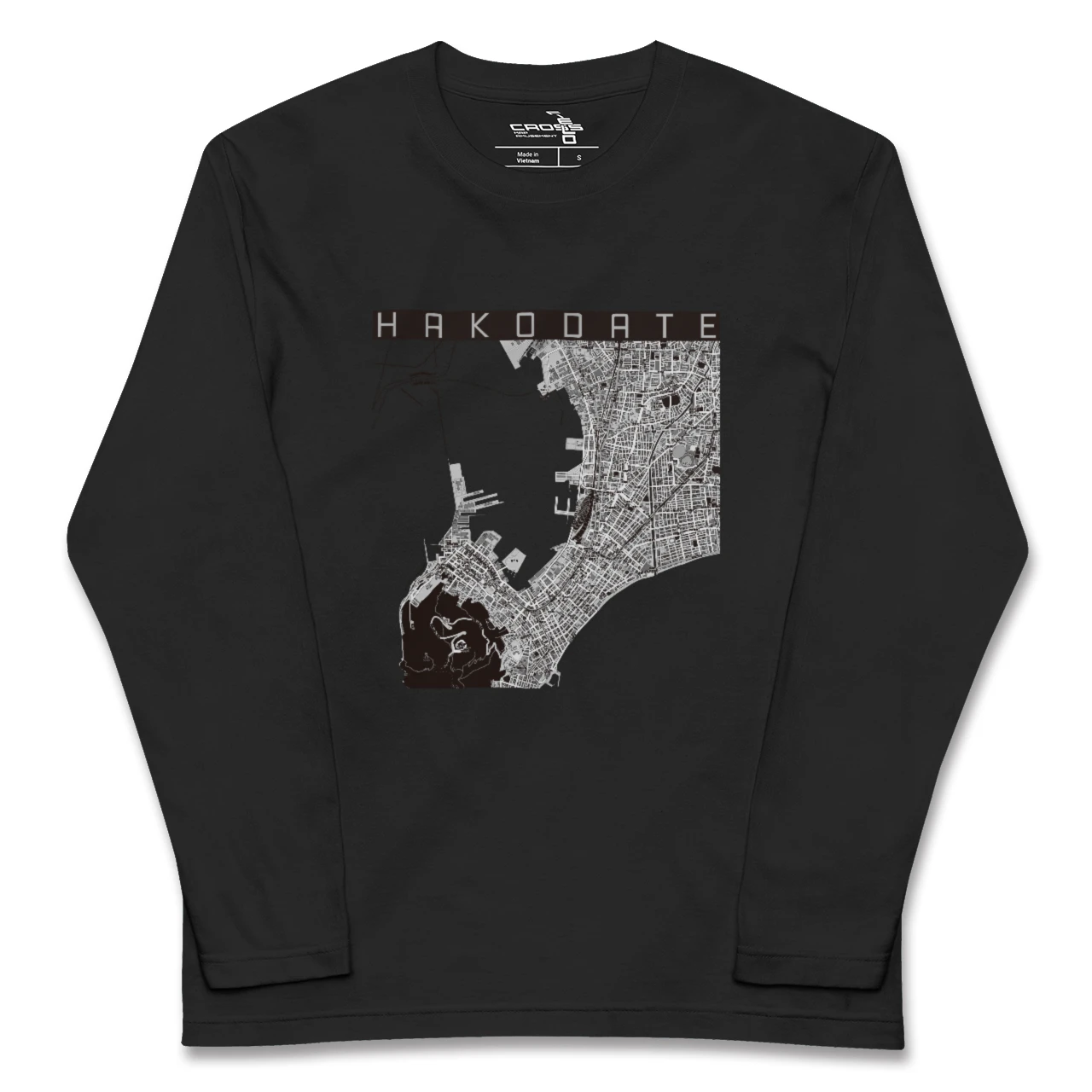 【函館(北海道)】地図柄ロングスリーブTシャツ