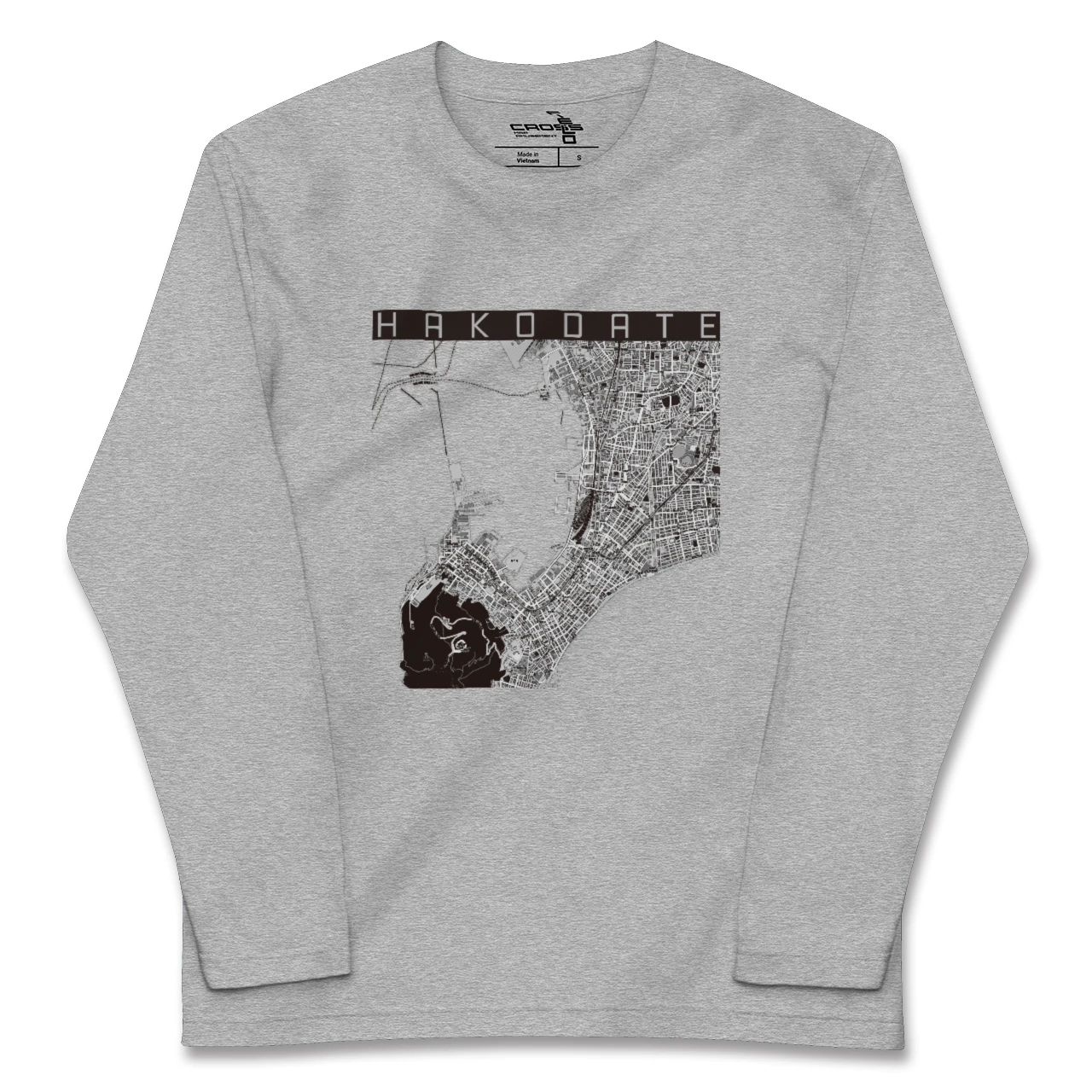 【函館(北海道)】地図柄ロングスリーブTシャツ