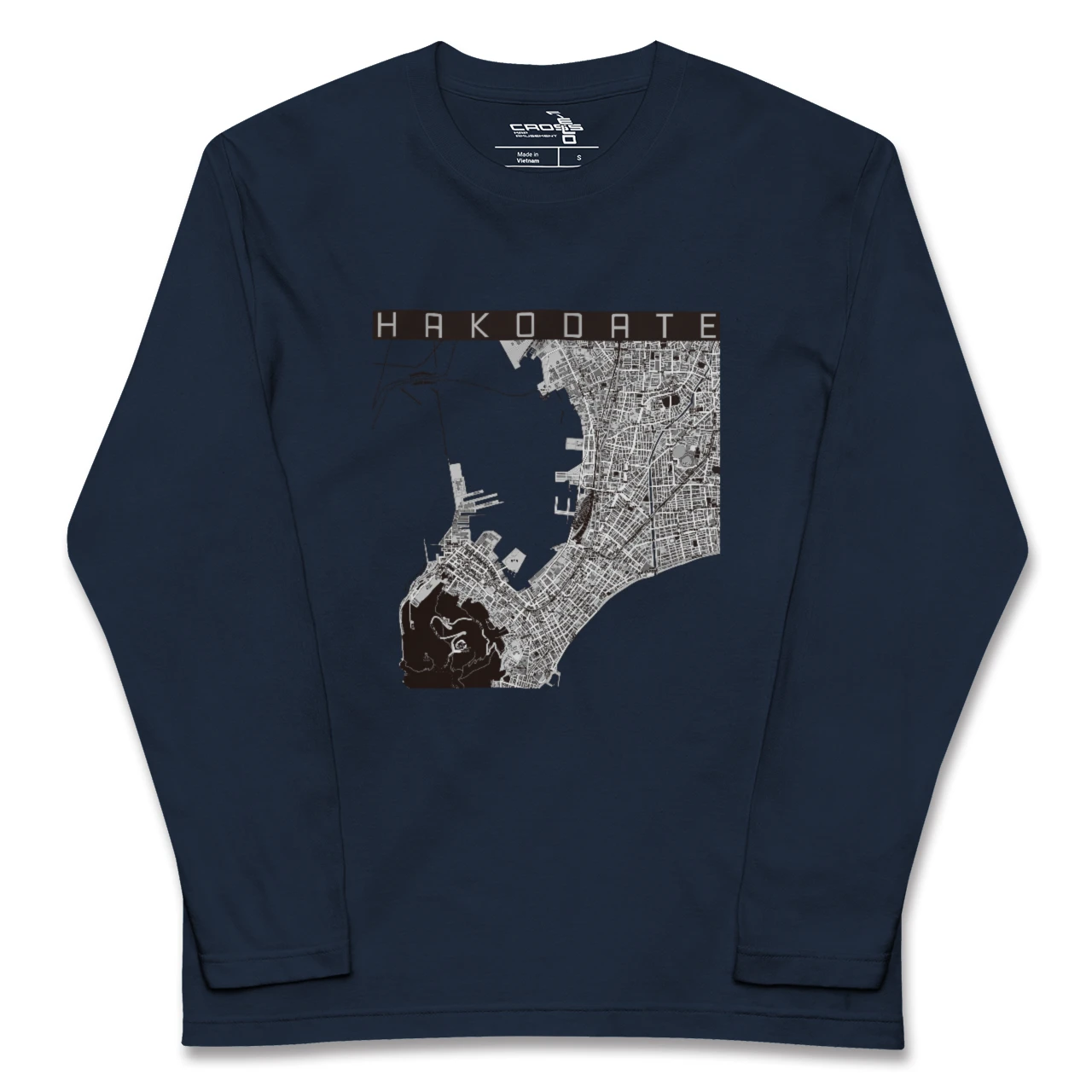 【函館(北海道)】地図柄ロングスリーブTシャツ