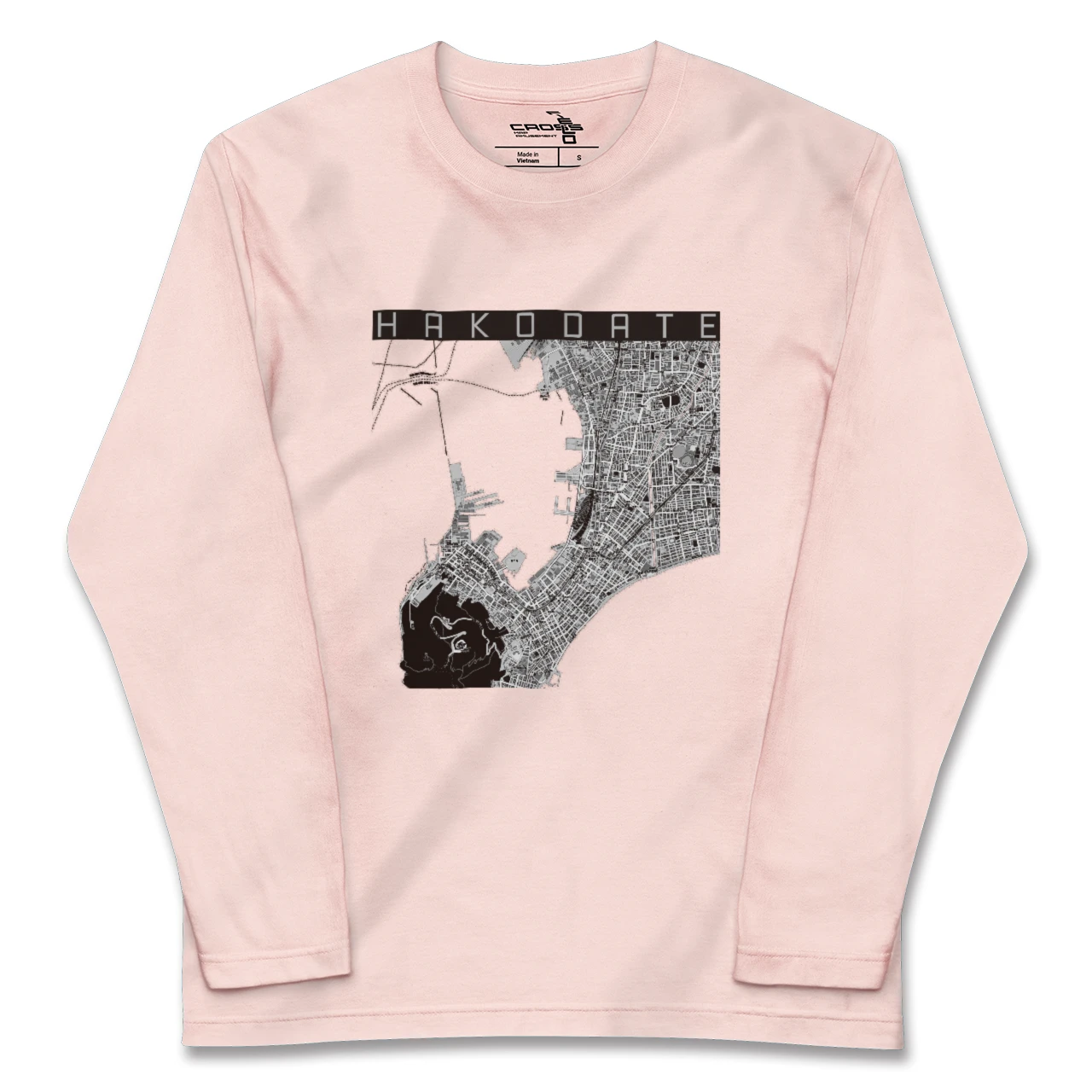 【函館(北海道)】地図柄ロングスリーブTシャツ