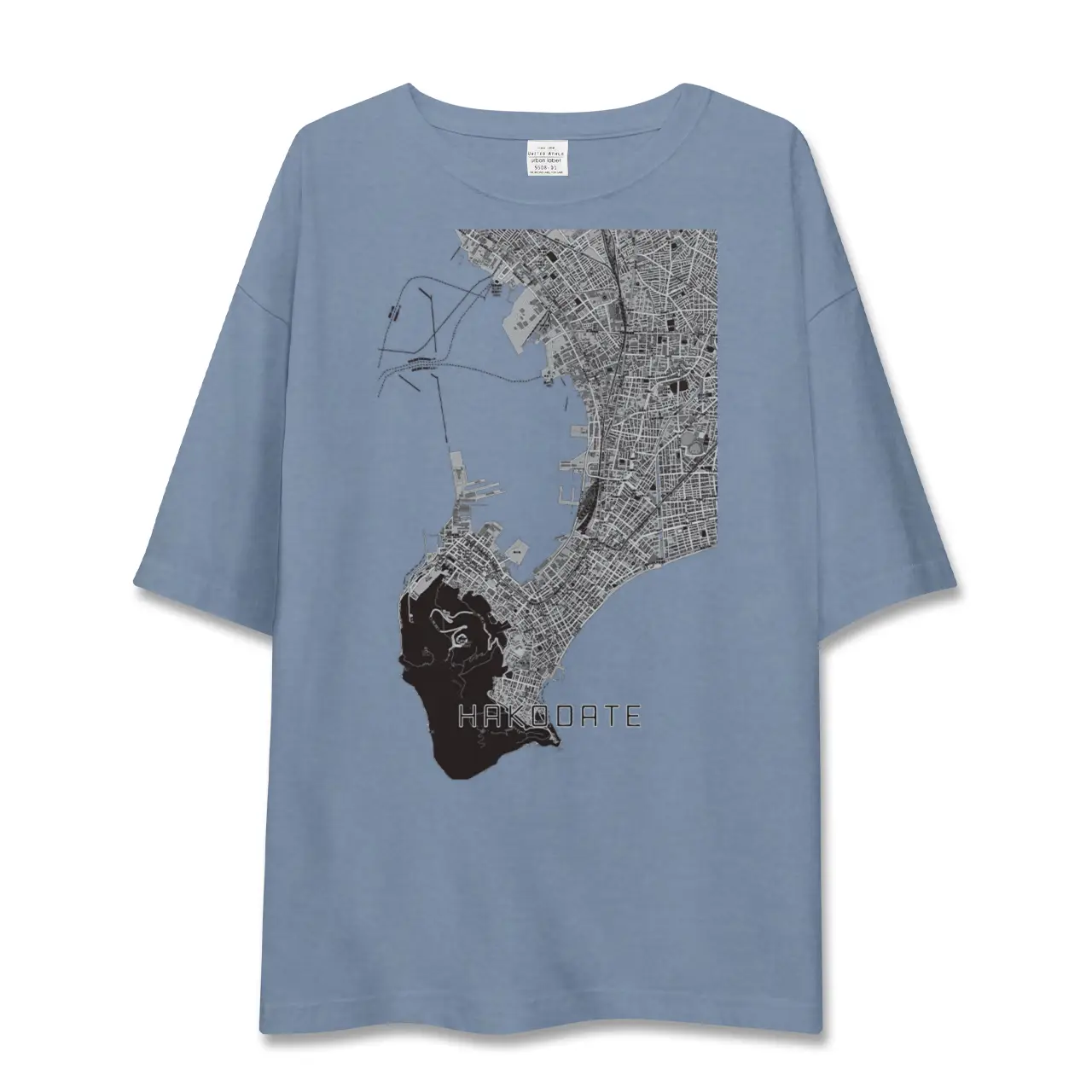 【函館(北海道)】地図柄ビッグシルエットTシャツ
