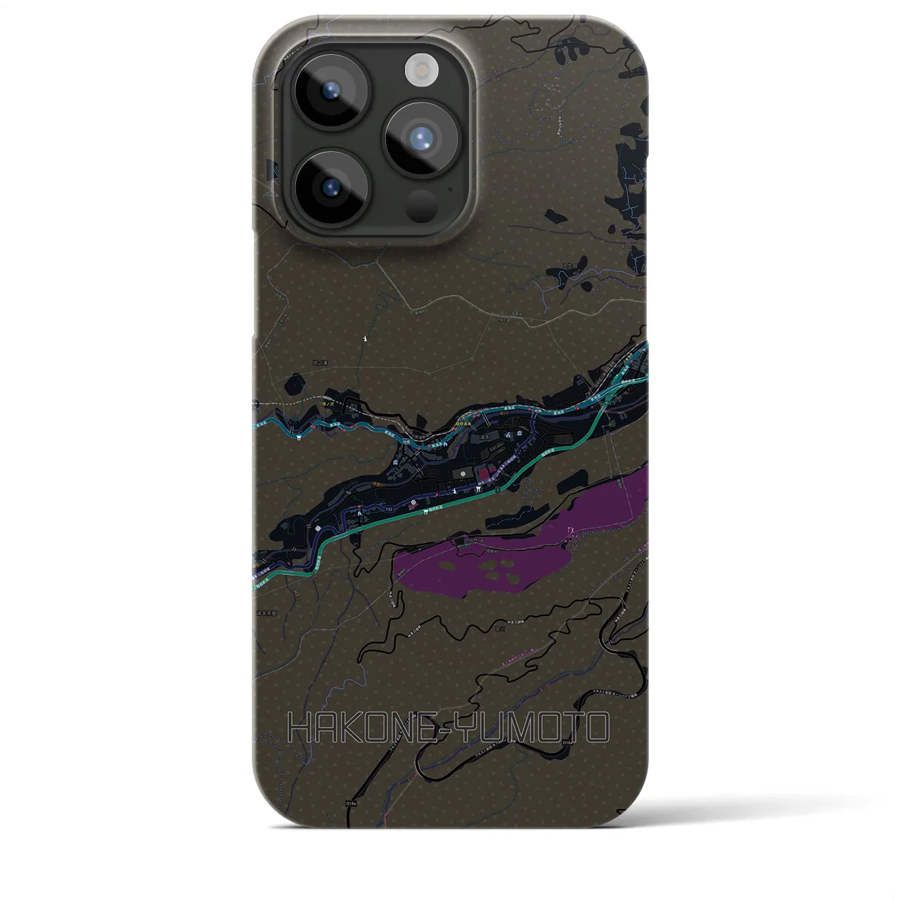 【箱根湯本(神奈川県)】地図柄iPhoneケース(バックカバータイプ)