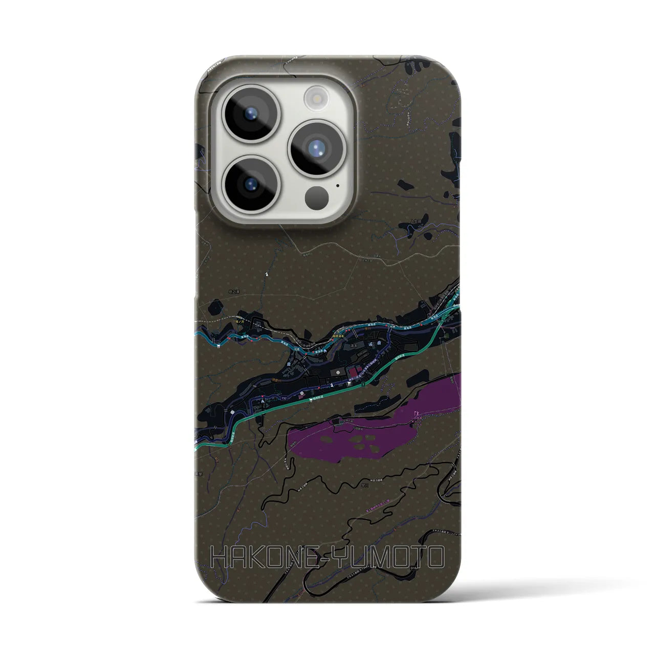 【箱根湯本(神奈川県)】地図柄iPhoneケース(バックカバータイプ)