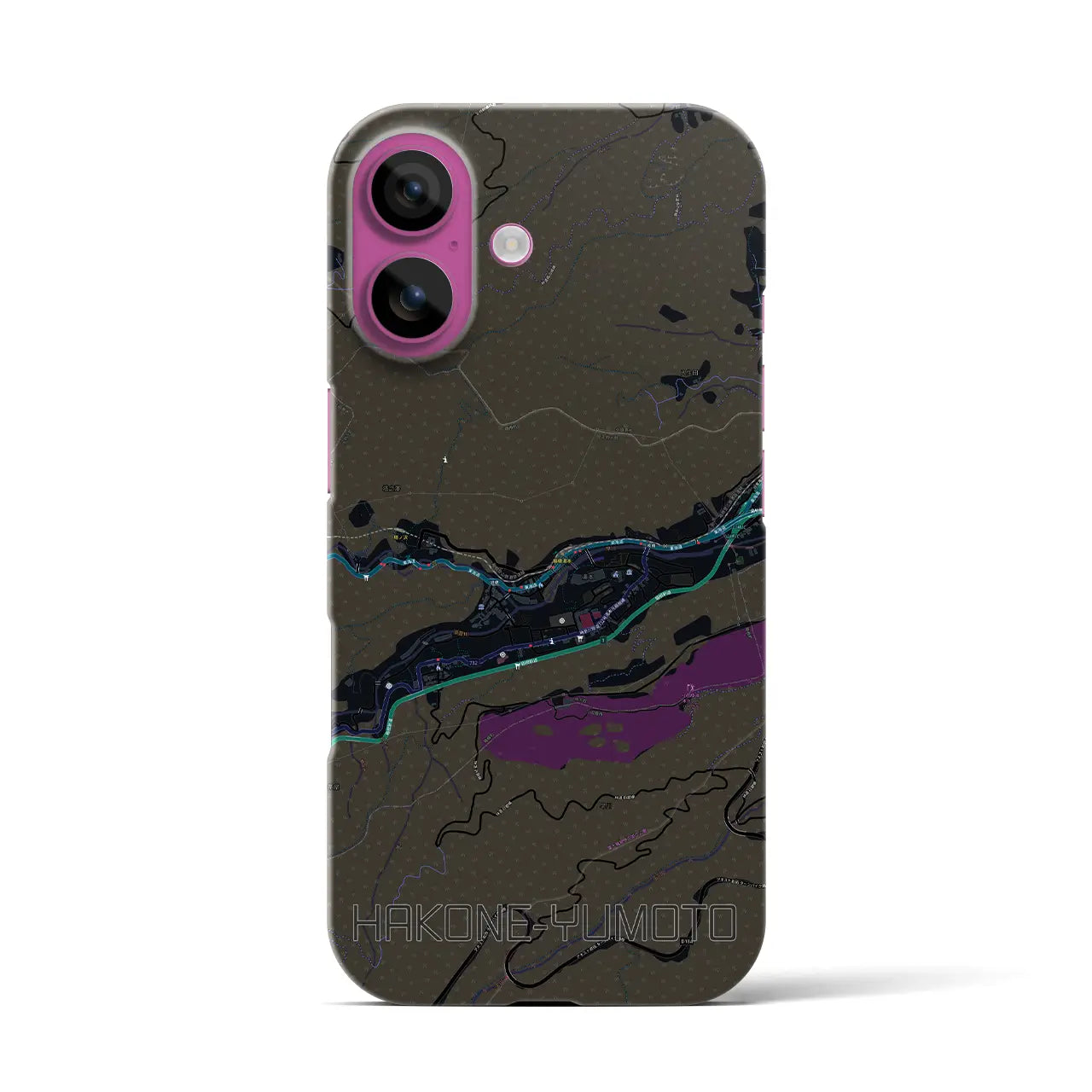 【箱根湯本(神奈川県)】地図柄iPhoneケース(バックカバータイプ)