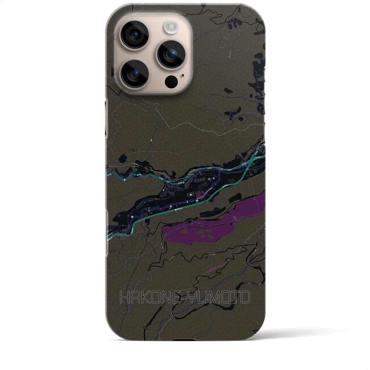 【箱根湯本(神奈川県)】地図柄iPhoneケース(バックカバータイプ)