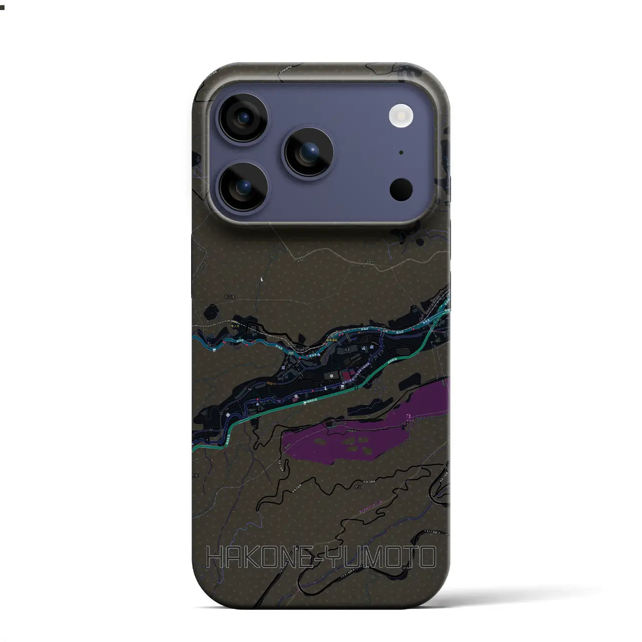 【箱根湯本(神奈川県)】地図柄iPhoneケース(バックカバータイプ)