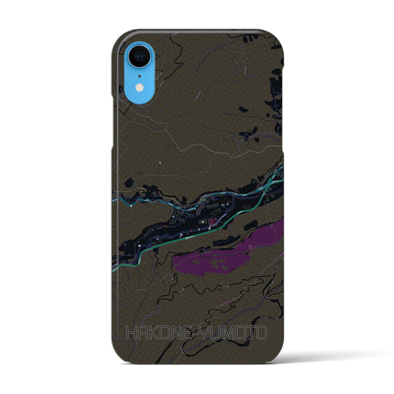 【箱根湯本(神奈川県)】地図柄iPhoneケース(バックカバータイプ)