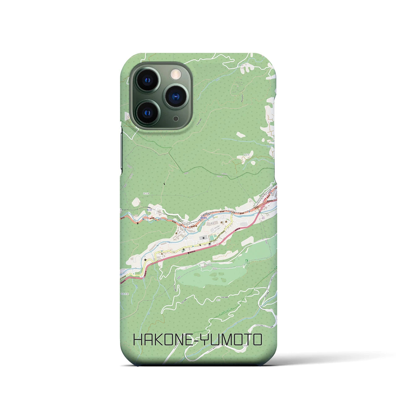 【箱根湯本(神奈川県)】地図柄iPhoneケース(バックカバータイプ)